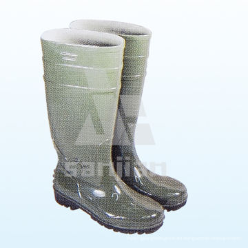 Jy-6241 Botas de lluvia transparente de plástico de señoras de moda